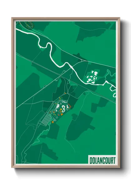 Une affiche de carte sur Dolancourt