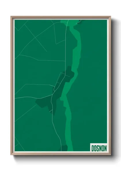 Une affiche de carte sur Dosnon