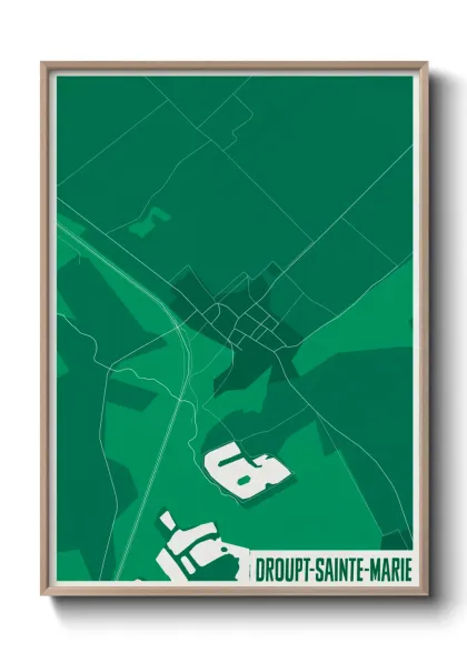 Une affiche de carte sur Droupt-Sainte-Marie