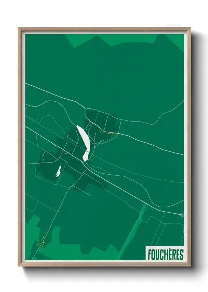 Une affiche de carte sur Fouchères