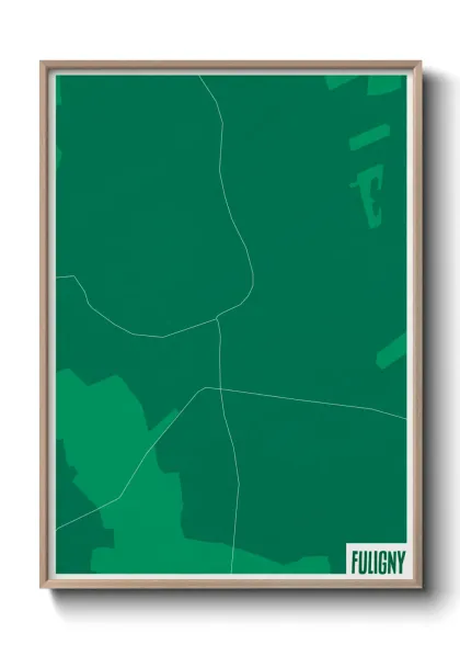 Une affiche de carte sur Fuligny