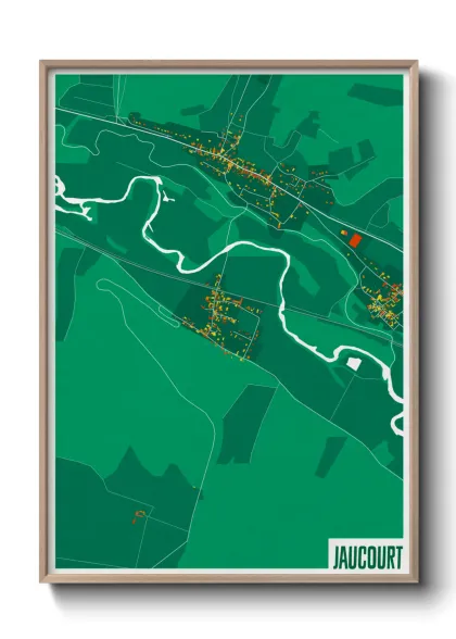 Une affiche de carte sur Jaucourt