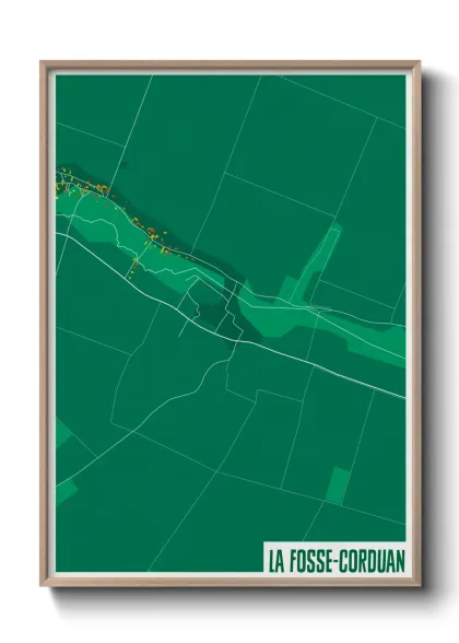 Une affiche de carte sur La Fosse-Corduan