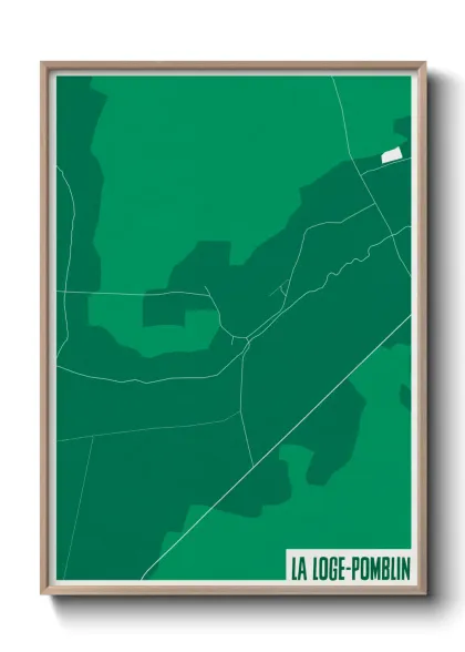 Une affiche de carte sur La Loge-Pomblin