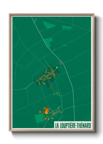 Une affiche de carte sur La Louptière-Thénard