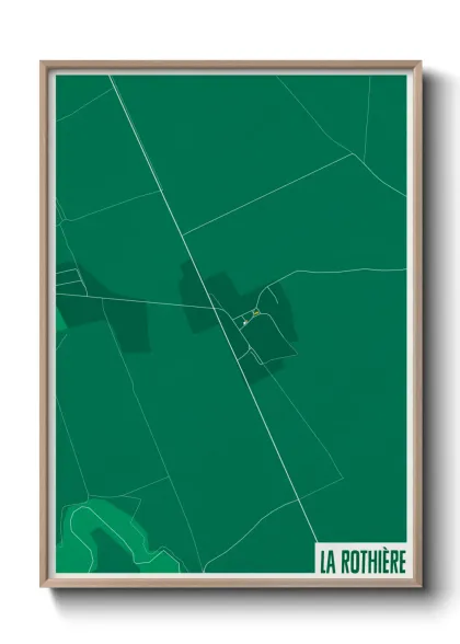 Une affiche de carte sur La Rothière