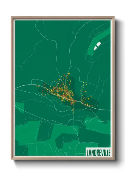 Une affiche de carte sur Landreville