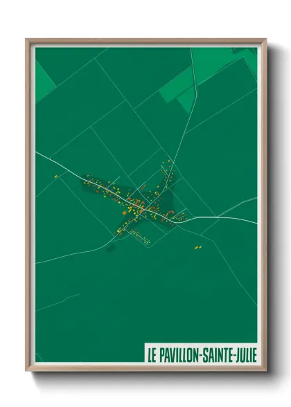 Une affiche de carte sur Le Pavillon-Sainte-Julie