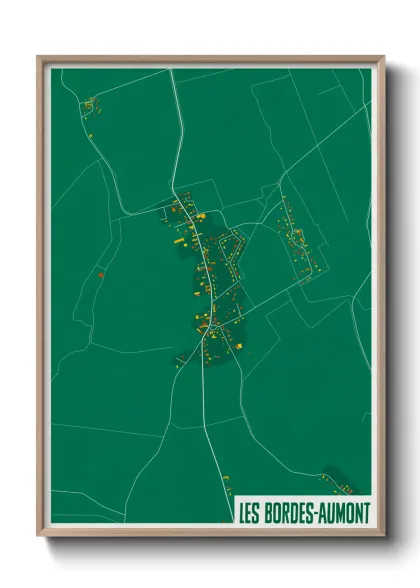 Une affiche de carte sur Les Bordes-Aumont