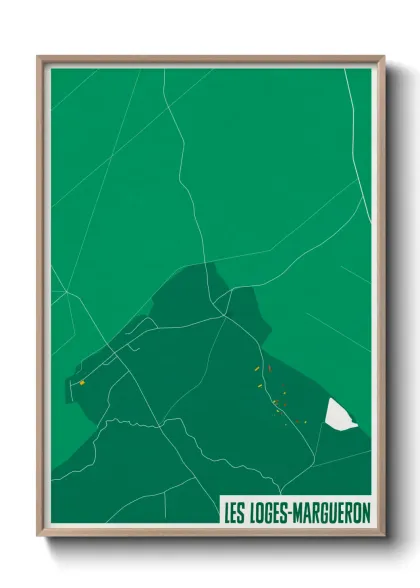 Une affiche de carte sur Les Loges-Margueron