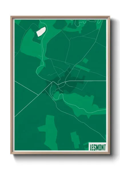 Une affiche de carte sur Lesmont