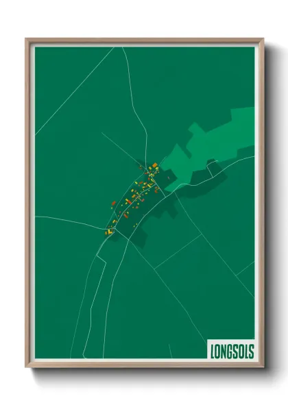 Une affiche de carte sur Longsols