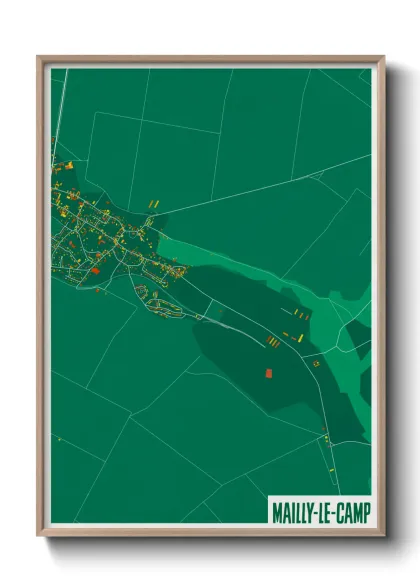 Une affiche de carte sur Mailly-le-Camp