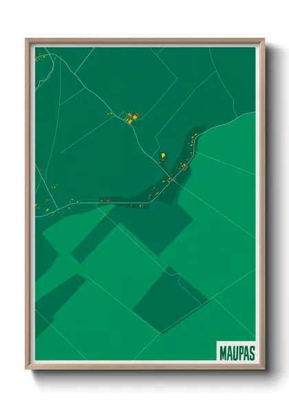 Une affiche de carte sur Maupas