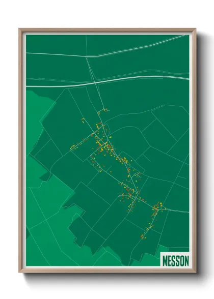 Une affiche de carte sur Messon