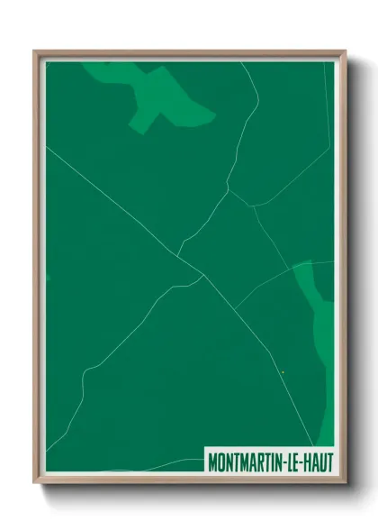 Une affiche de carte sur Montmartin-le-Haut