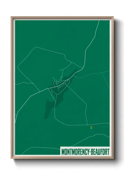 Une affiche de carte sur Montmorency-Beaufort