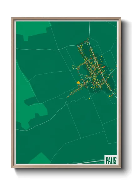 Une affiche de carte sur Palis