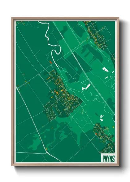 Une affiche de carte sur Payns