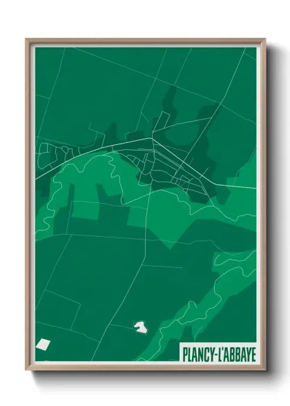 Une affiche de carte sur Plancy-l'Abbaye