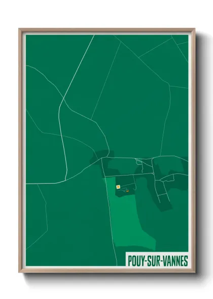 Une affiche de carte sur Pouy-sur-Vannes
