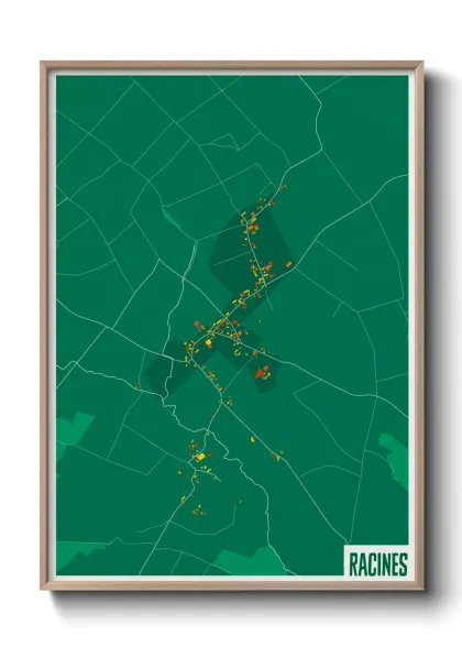 Une affiche de carte sur Racines