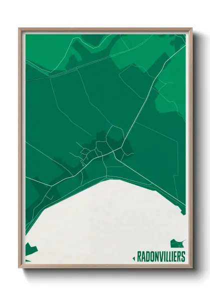Une affiche de carte sur Radonvilliers