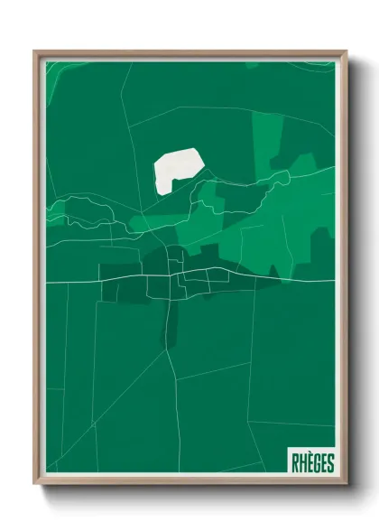 Une affiche de carte sur Rhèges
