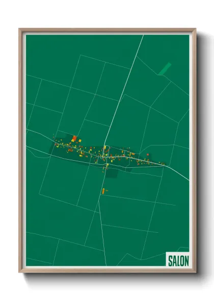 Une affiche de carte sur Salon