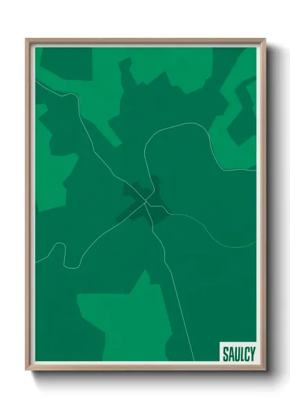 Une affiche de carte sur Saulcy