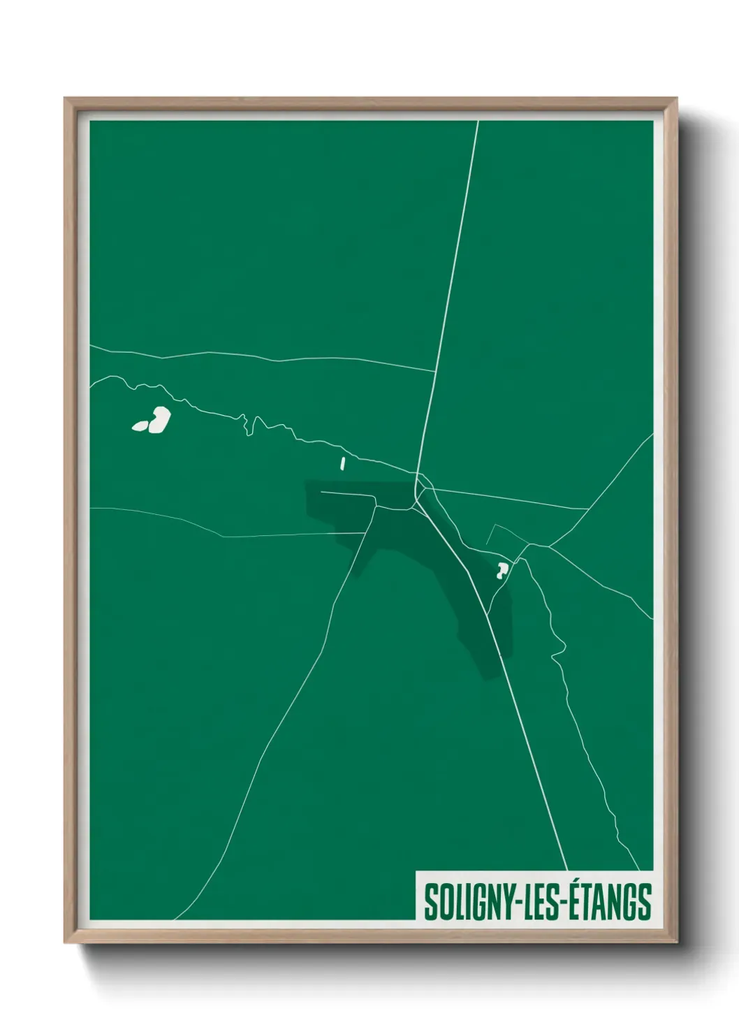 Un poster carteSoligny-les-Étangs