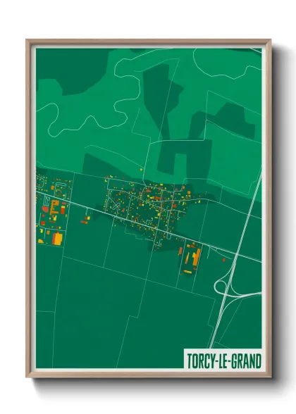 Une affiche de carte sur Torcy-le-Grand