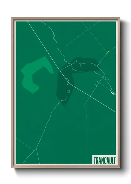 Une affiche de carte sur Trancault