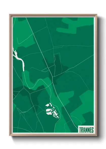Une affiche de carte sur Trannes