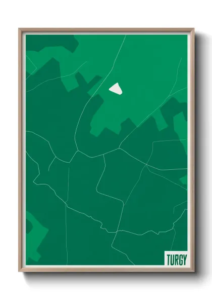 Une affiche de carte sur Turgy