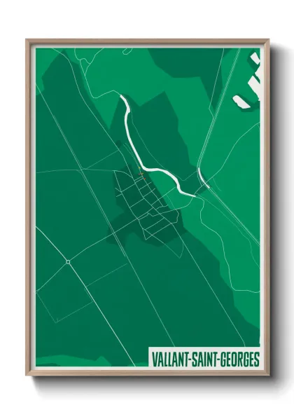 Une affiche de carte sur Vallant-Saint-Georges