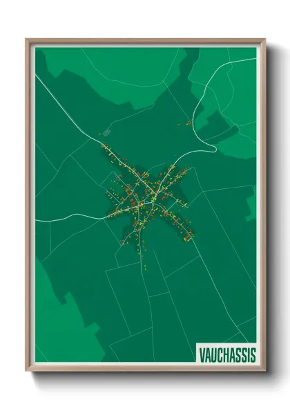 Une affiche de carte sur Vauchassis