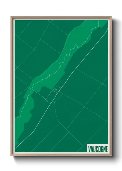 Une affiche de carte sur Vaucogne