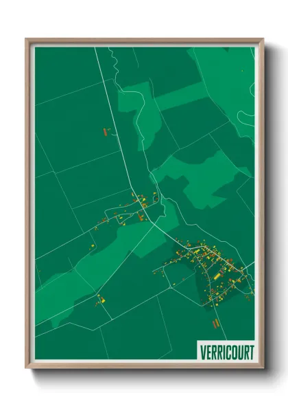 Une affiche de carte sur Verricourt