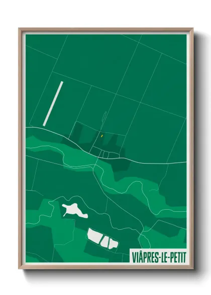 Une affiche de carte sur Viâpres-le-Petit