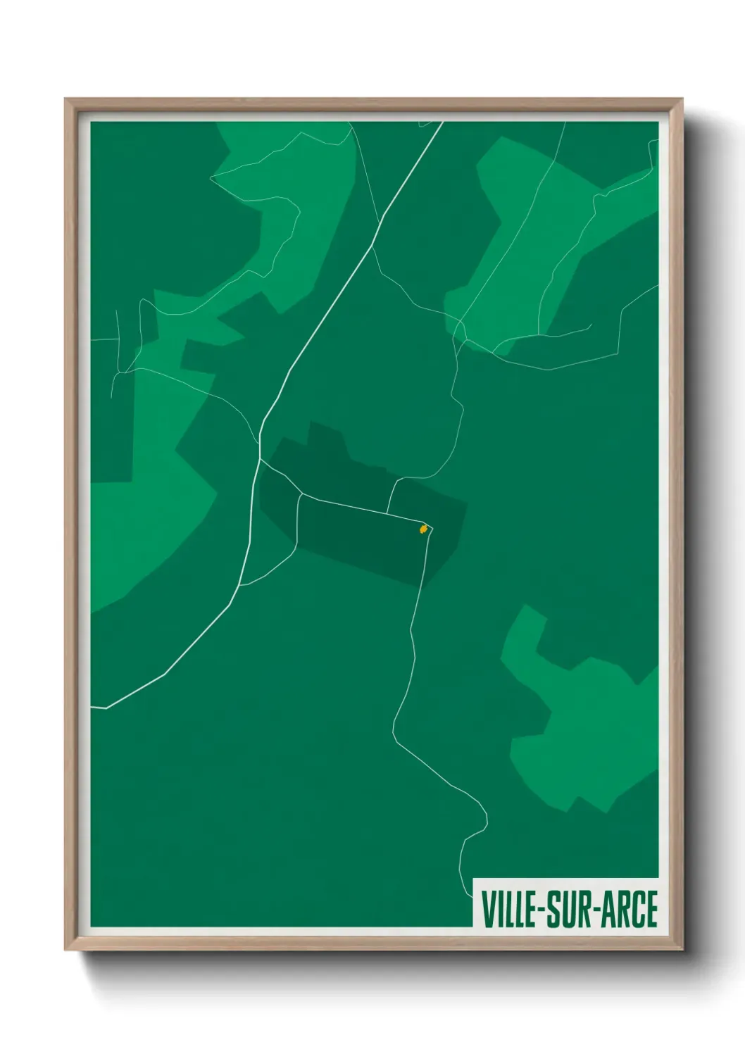 Un poster carte Ville-sur-Arce