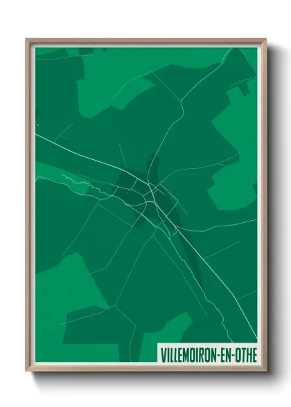 Une affiche de carte sur Villemoiron-en-Othe