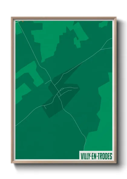 Une affiche de carte sur Villy-en-Trodes