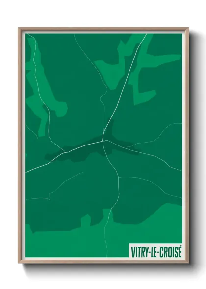 Une affiche de carte sur Vitry-le-Croisé