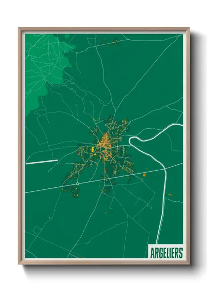Une affiche de carte sur Argeliers
