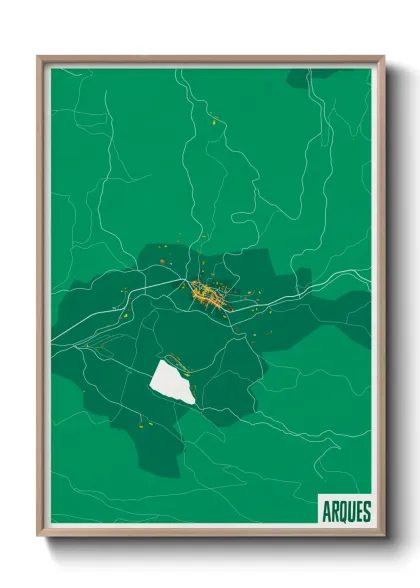 Une affiche de carte sur Arques