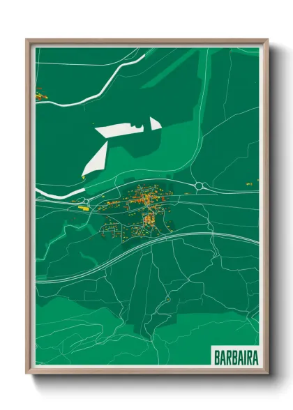 Une affiche de carte sur Barbaira