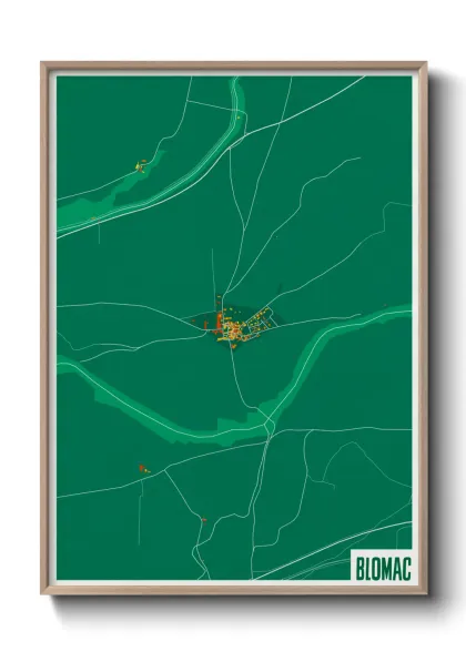 Une affiche de carte sur Blomac