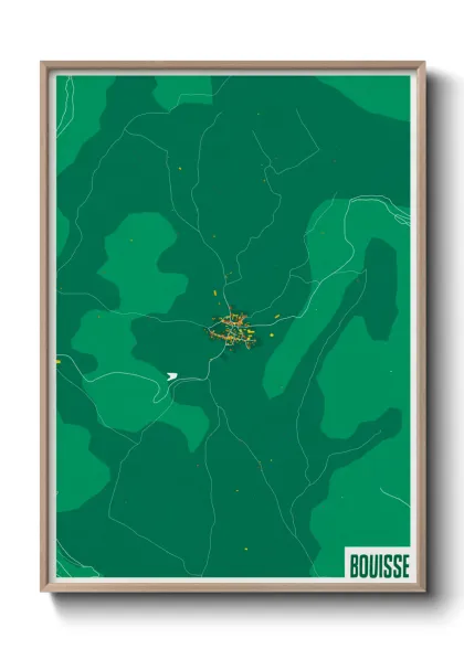 Une affiche de carte sur Bouisse