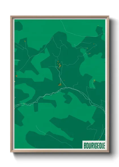 Une affiche de carte sur Bourigeole